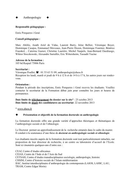 Télécharger la notice 2013/2014 au format pdf - EHESS