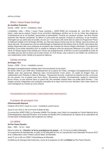 Télécharger le dossier de presse (PDF) - Marseille-Provence 2013