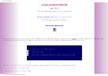 La face occulte du Dollar: part 2 - Bible et nombres