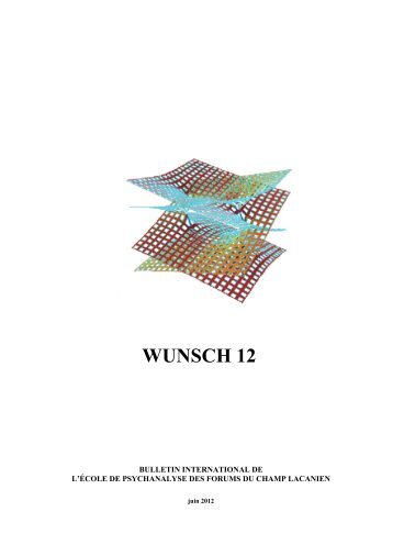 WUNSCH 12 - Internationale des Forums