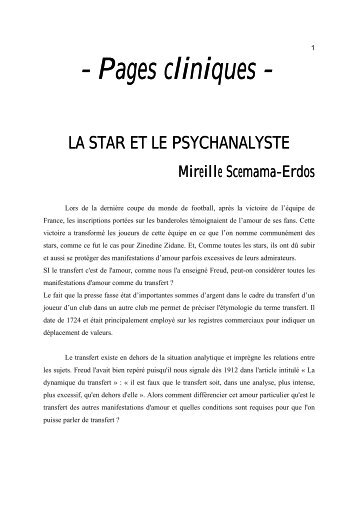 Mireille Scémama-Erdos - La star et le psychanalyste - Ecole de ...