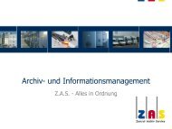 Externe Sicherheitsarchivierung - ZAS - Zentral Archiv Service