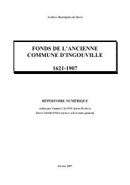 Inventaire Ingouville - Archives Municipales de la ville du Havre