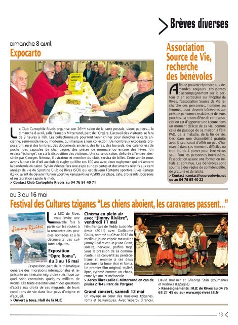Journal de Rives n° 100 Avril 2012 - Ville de Rives