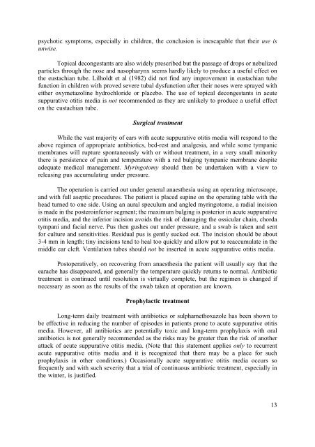 1 Chapter 13: Acute suppurative otitis media and acute mastoiditis ...