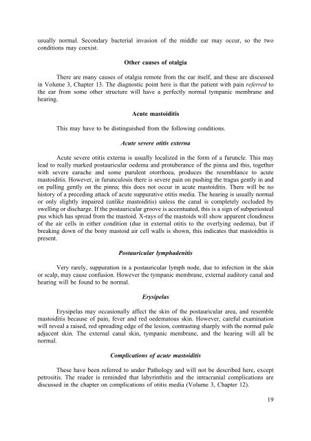 1 Chapter 13: Acute suppurative otitis media and acute mastoiditis ...