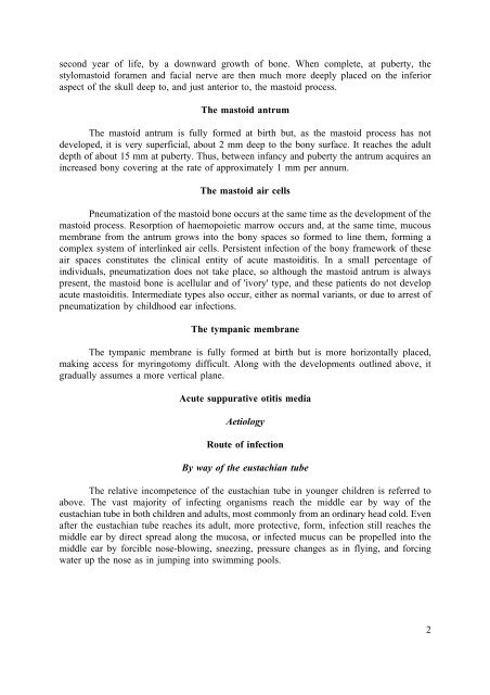 1 Chapter 13: Acute suppurative otitis media and acute mastoiditis ...