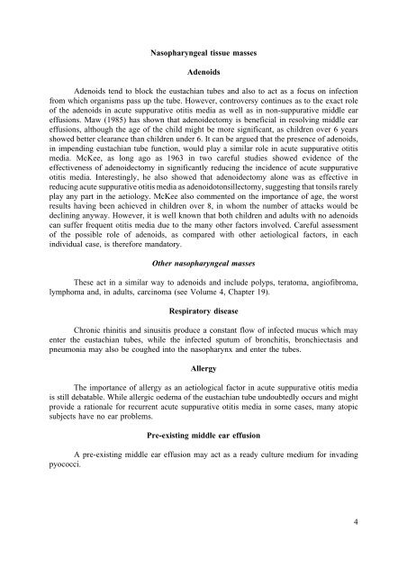 1 Chapter 13: Acute suppurative otitis media and acute mastoiditis ...