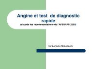 Angine et test de diagnostic rapide - Lorraine Mokeddem