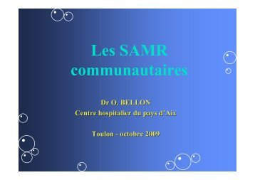 Les SAMR communautaires - CClin Sud-Est