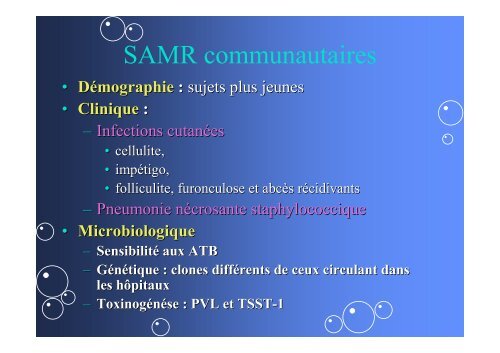 Les SAMR communautaires - CClin Sud-Est