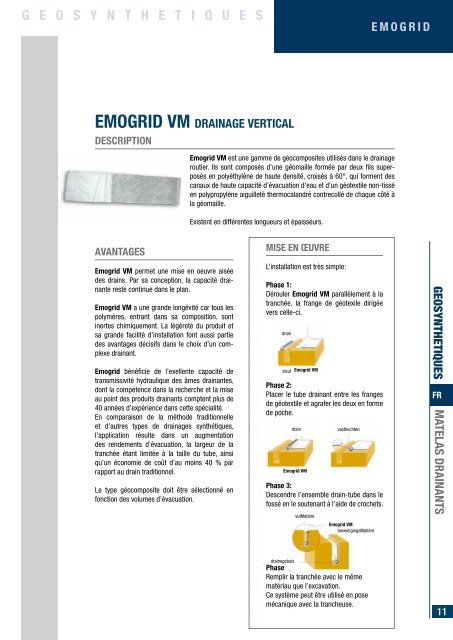 MATELAS DRAINANT - Emergo