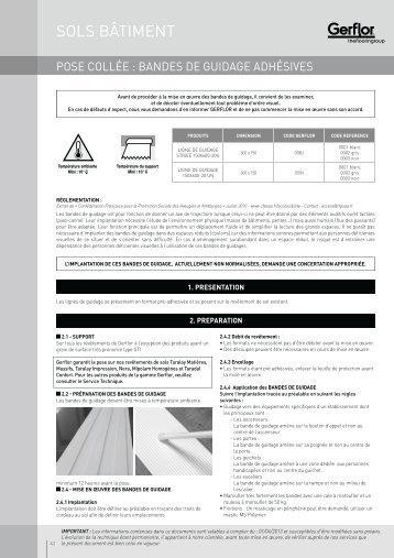 PMO - Pose bande de guidage - Gerflor