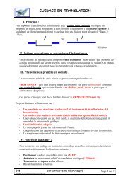 Guidage en Translation(Gliss)CORRIGE - STI Génie Mécanique