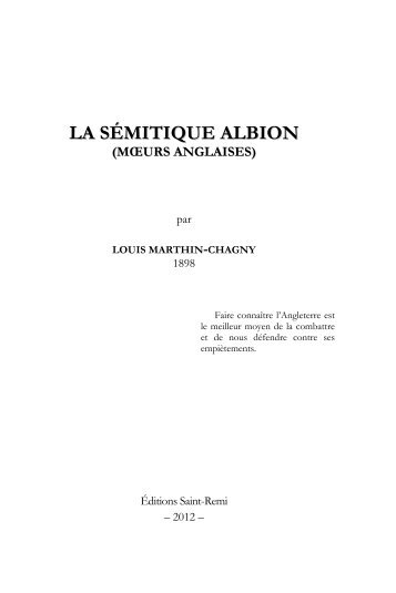 LA SÉMITIQUE ALBION - Edition Saint Remi