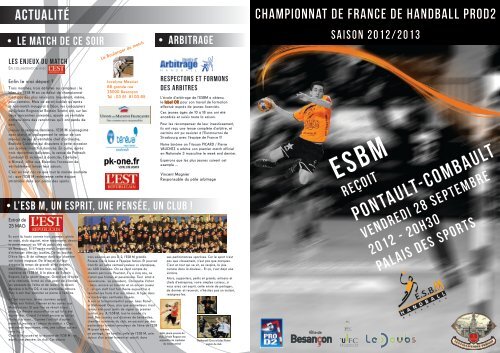 pontault-combault - ESBM Handball de Besançon