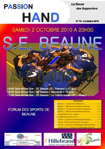 Revue N° 74 - SE Beaune Handball
