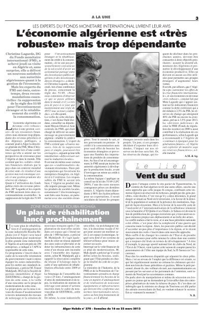 Télécharger le Format PDF - Alger Hebdo