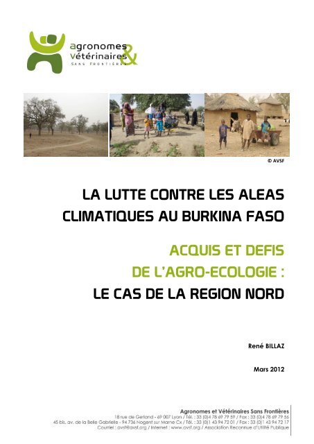 la lutte contre les aleas climatiques au burkina faso acquis et ... - AVSF