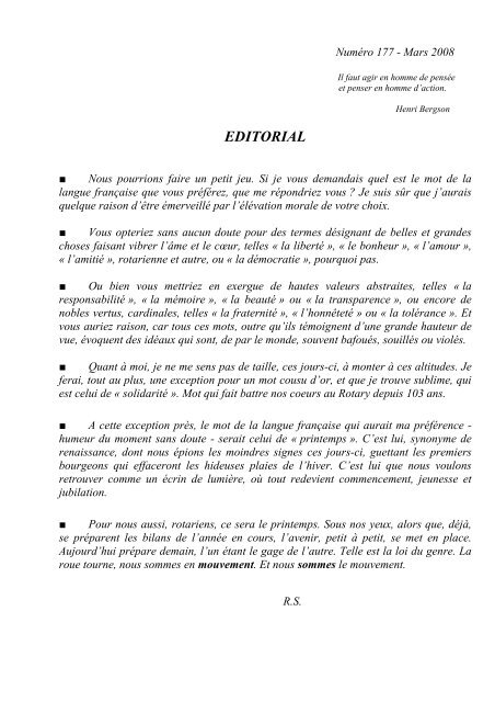 Ecodunor 177 Rotary Bruxelles Nord