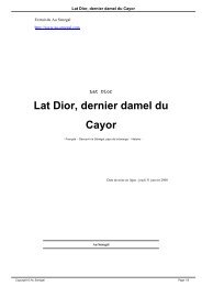 Lat Dior, dernier damel du Cayor - Au Senegal