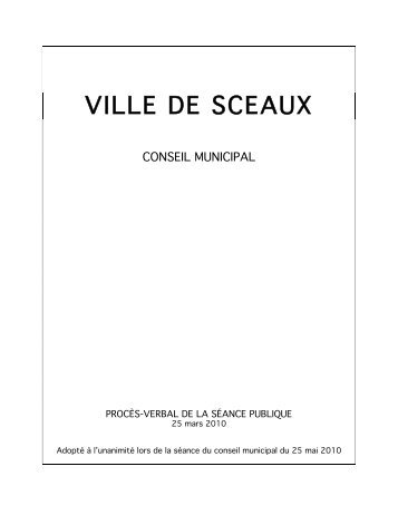Procès verbal - 25 mars 2010 - Ville de Sceaux