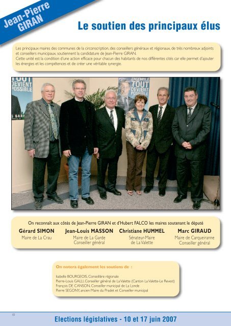 Elections législatives - 10 et 17 juin 2007 - Jean-Pierre Giran