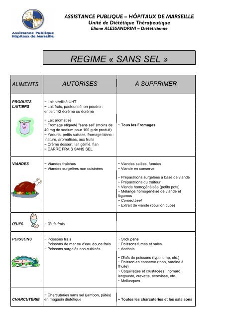 Le régime sans sel - Docvadis