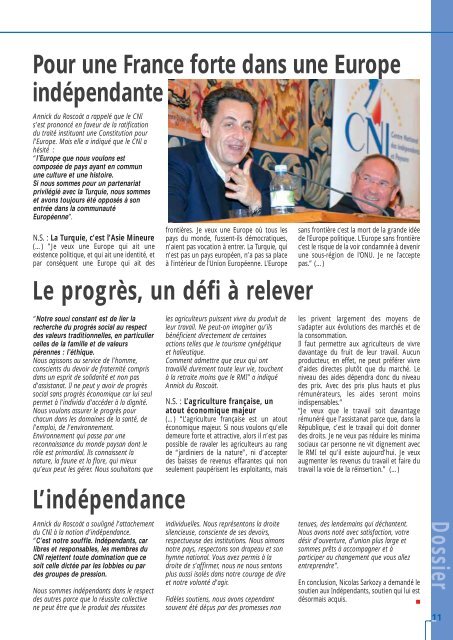 LE CNI avec Nicolas Sarkozy - Centre National des Indépendants et ...