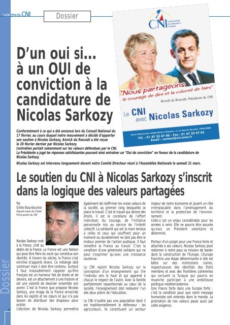 LE CNI avec Nicolas Sarkozy - Centre National des Indépendants et ...