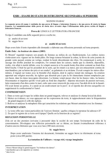 Pag. 1/5 ESB1 - ESAMI DI STATO DI ISTRUZIONE ... - Liceo Classico