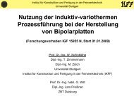 Nutzung der induktiv-variothermen Prozessführung bei der ...