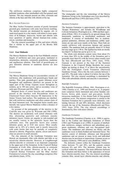 Engineering geology of British rocks and soils Mudstones of the ...