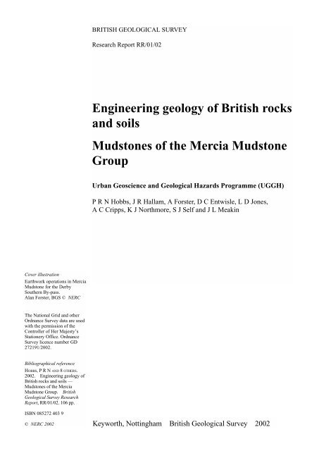 Engineering geology of British rocks and soils Mudstones of the ...