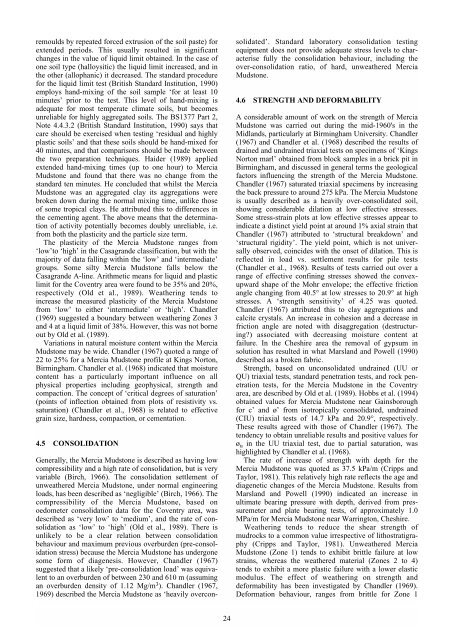 Engineering geology of British rocks and soils Mudstones of the ...