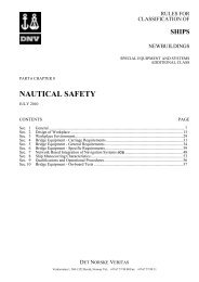 Ship rules Pt.6 Ch.8 - Nautical Safety - DNV Exchange