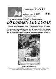 8 € LO LUGARN-LOU LUGAR - Parti de la Nation Occitane