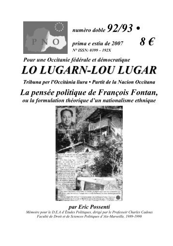 8 € LO LUGARN-LOU LUGAR - Parti de la Nation Occitane