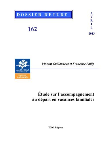 Dossier d'étude n° 162 - Caf.fr