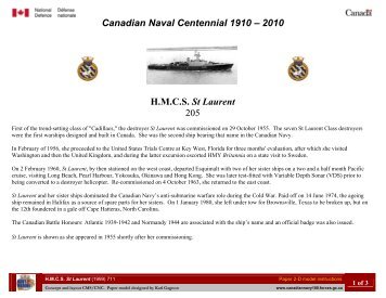 HMCS St Laurent 205 - The Canadian Navy