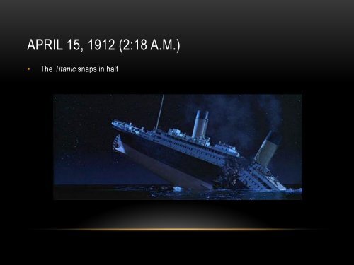 Titanic, 100 Years Later