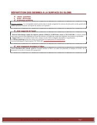 répartition des seismes a la surface du globe - Pedagogie 2nd degré