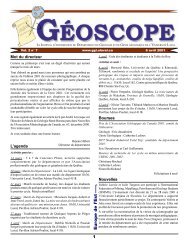 Vol. 2 no. 7 - Avril 2001 - Département de géologie et de génie ...