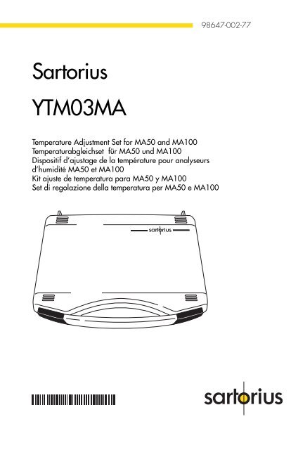 Sartorius YTM03MA - Catalogus.de