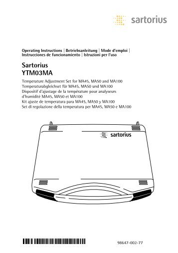 Sartorius YTM03MA - Windaus