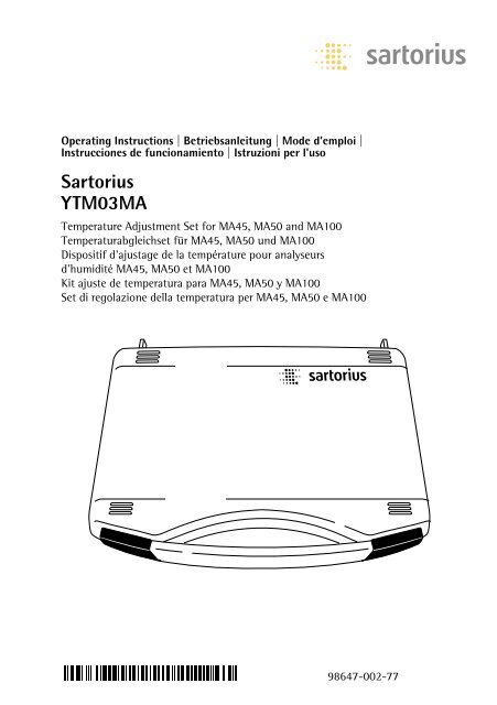 Sartorius YTM03MA - Windaus