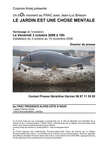 Télécharger le dossier de presse - FRAC Provence-Alpes-Côte d'azur