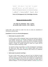 Message du Directeur du CDTA 2013