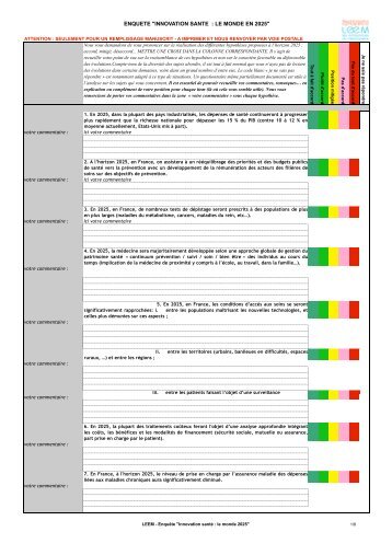 QUESTIONNAIRE-sante-2025 - Santé 2025