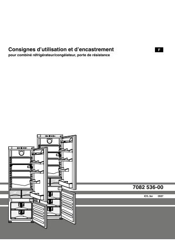 7082 536-00 Consignes d'utilisation et d'encastrement - Liebherr